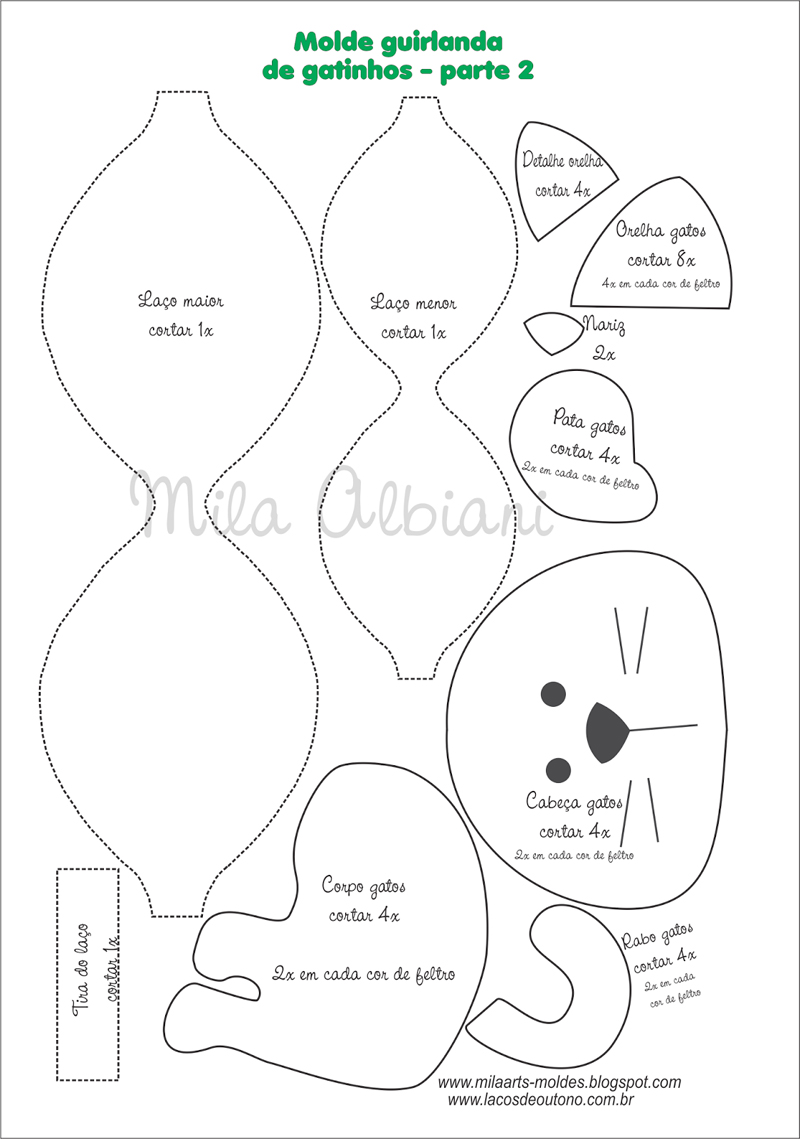 plantilla de guirnalda de fieltro 