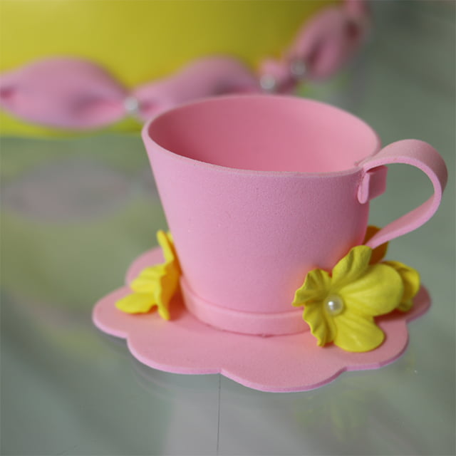taza con flor