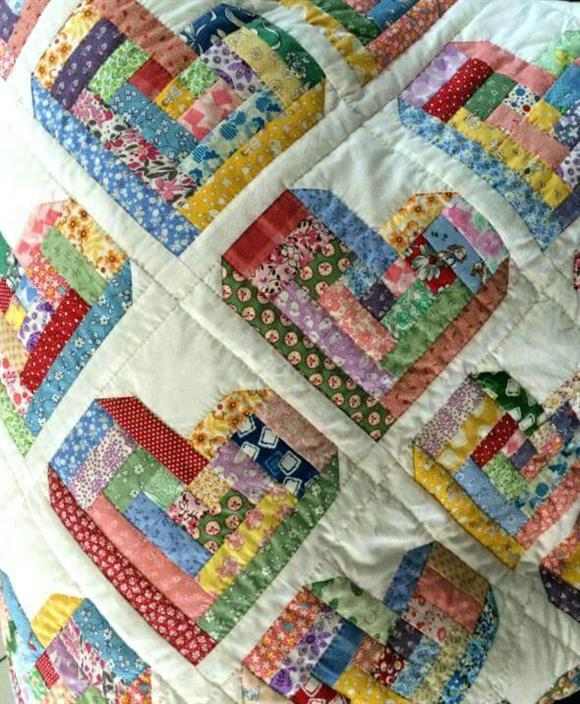 Cómo hacer colcha de corazón de patchwork