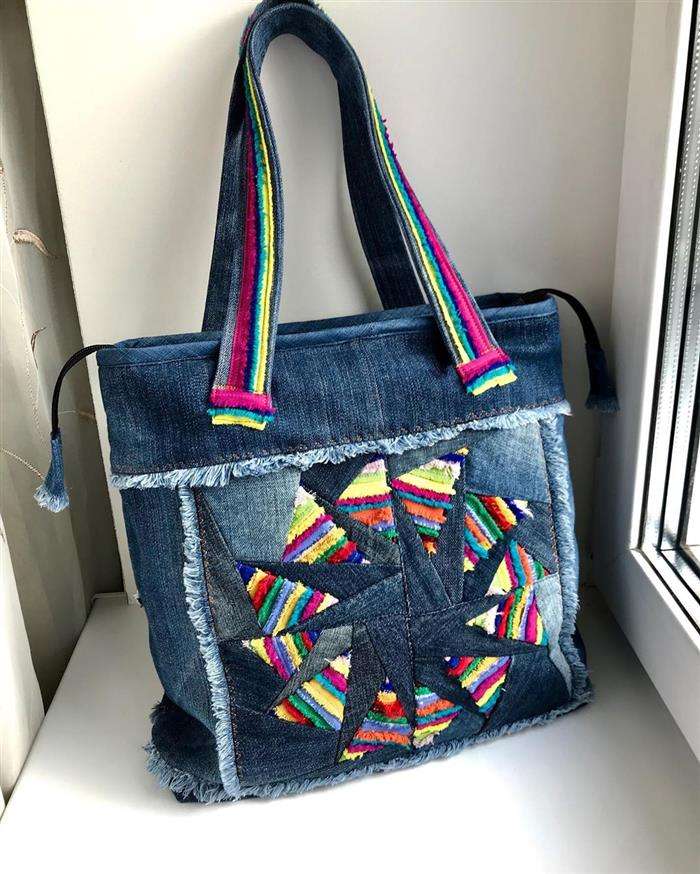 Sí misma intervalo Padre Bolso de jeans: cómo hacerlo paso a paso +95 ideas inspiradoras -  Creaciones Erika ?