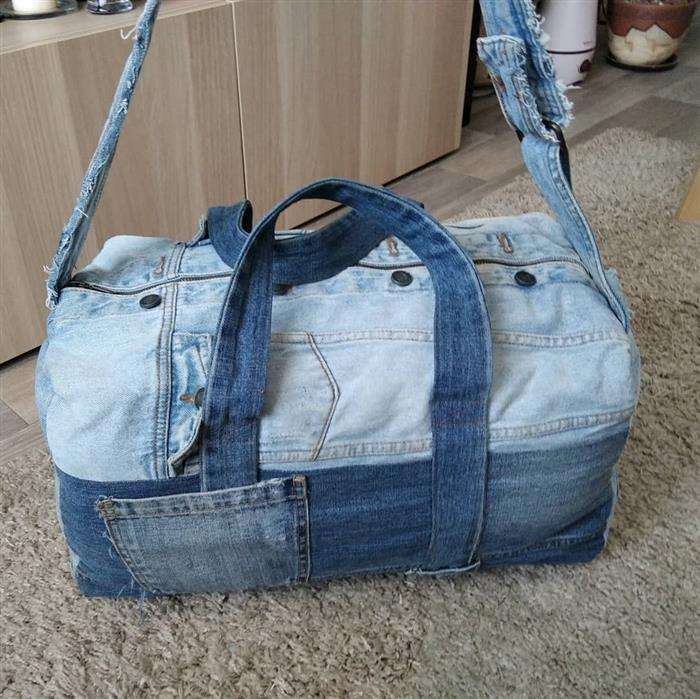 bolsa de jeans de viaje