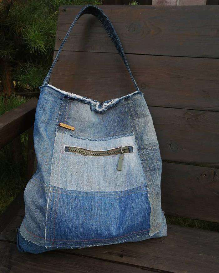 bolso de jeans usado