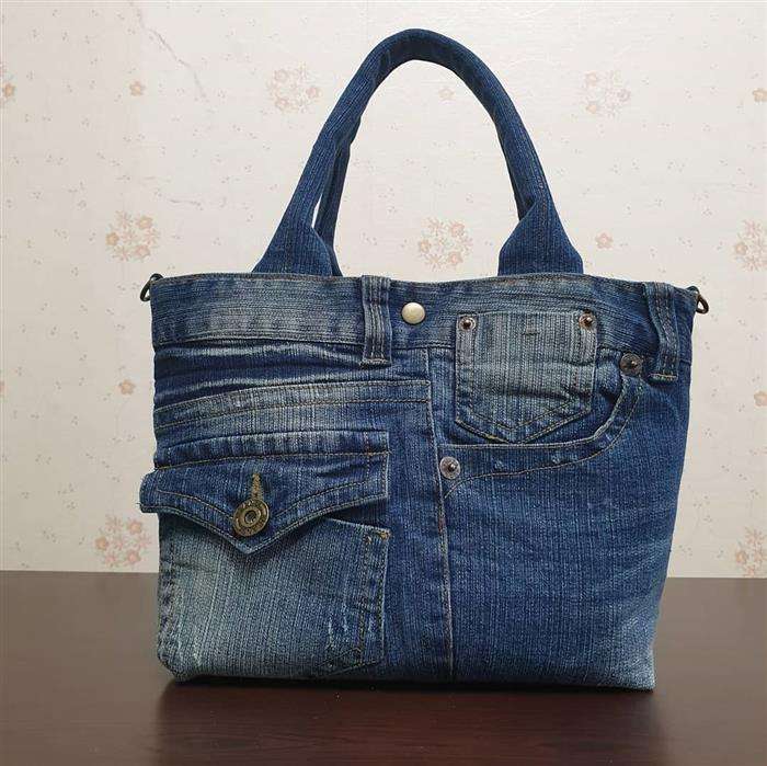 bolso de jeans reciclado