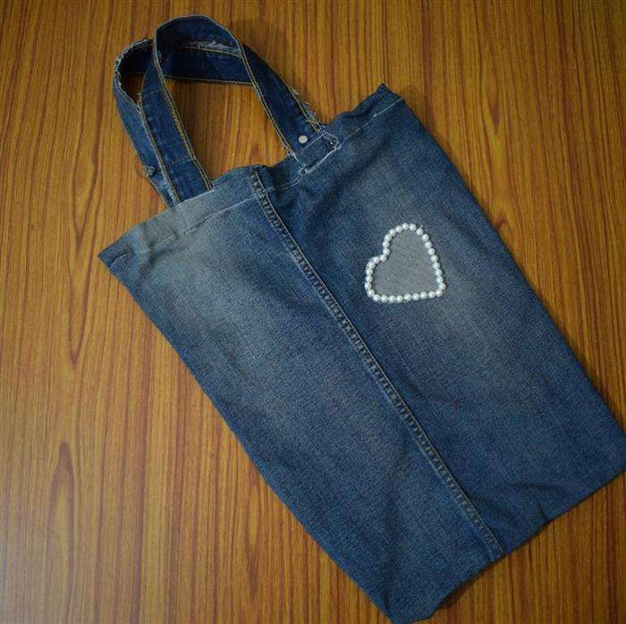 bolsa de jeans de tela