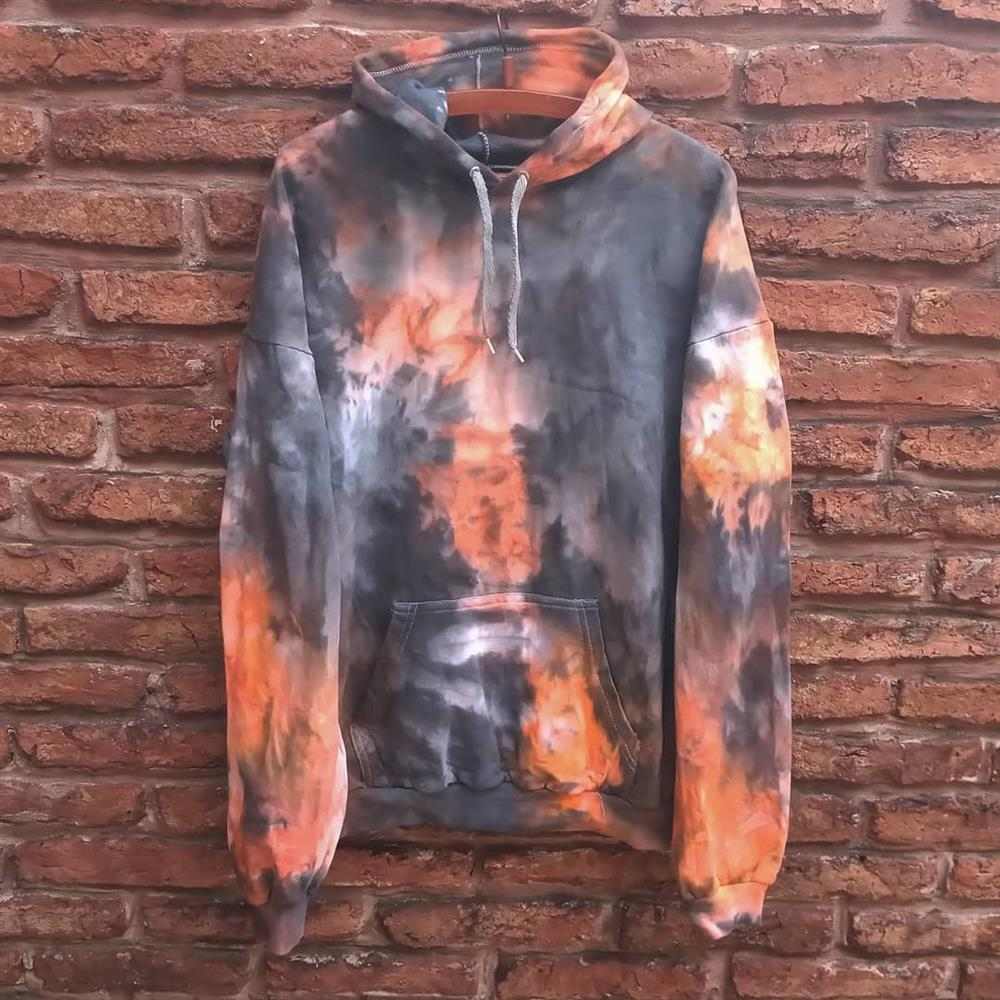 sudadera con efecto tie dye para hombre