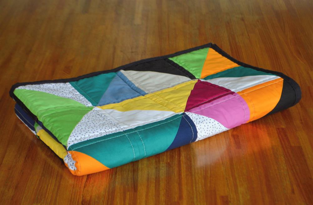 manta patchwork para cuna