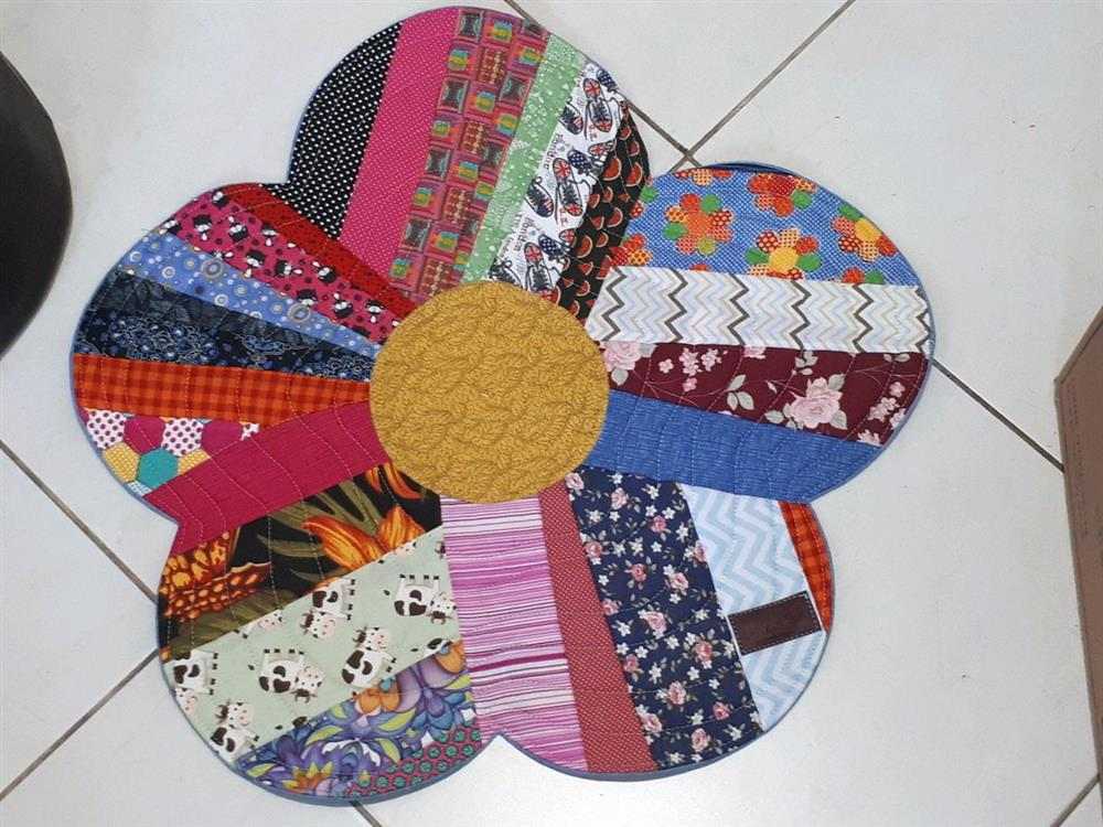 Alfombra patchwork de flores