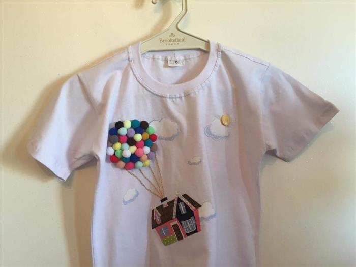 blusa infantil personalizada con pompón