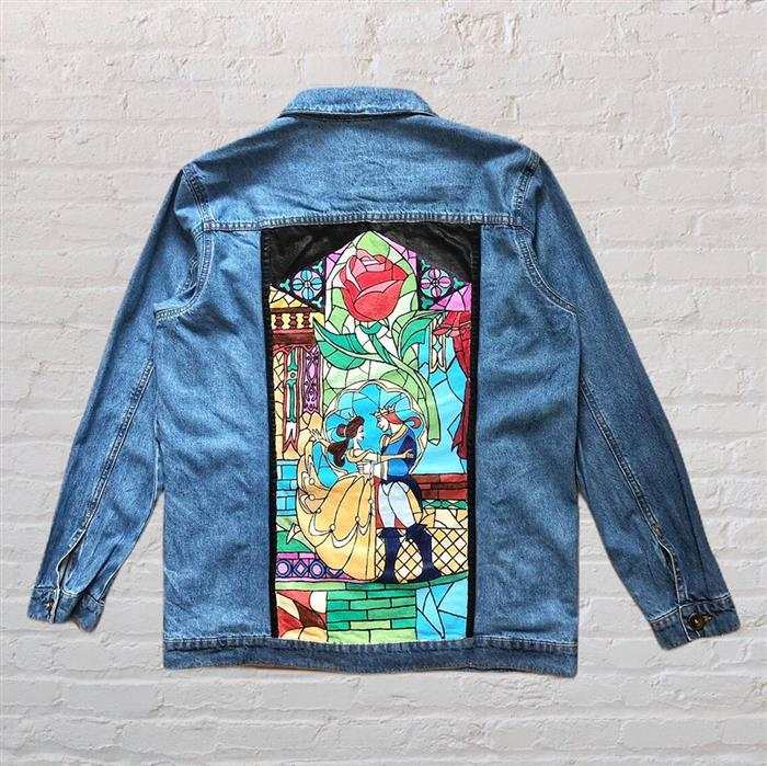 chaqueta vaquera estilo vitral