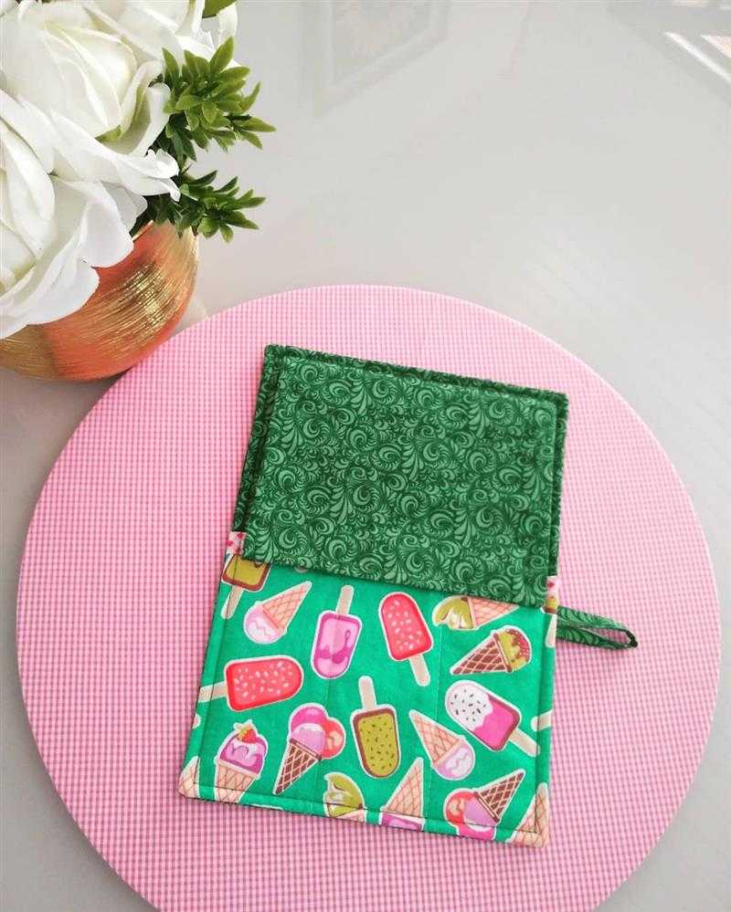 verde con estampado de helado