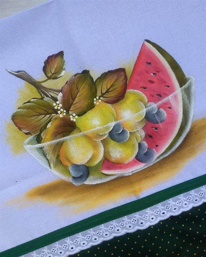 pintura para trapo de frutas