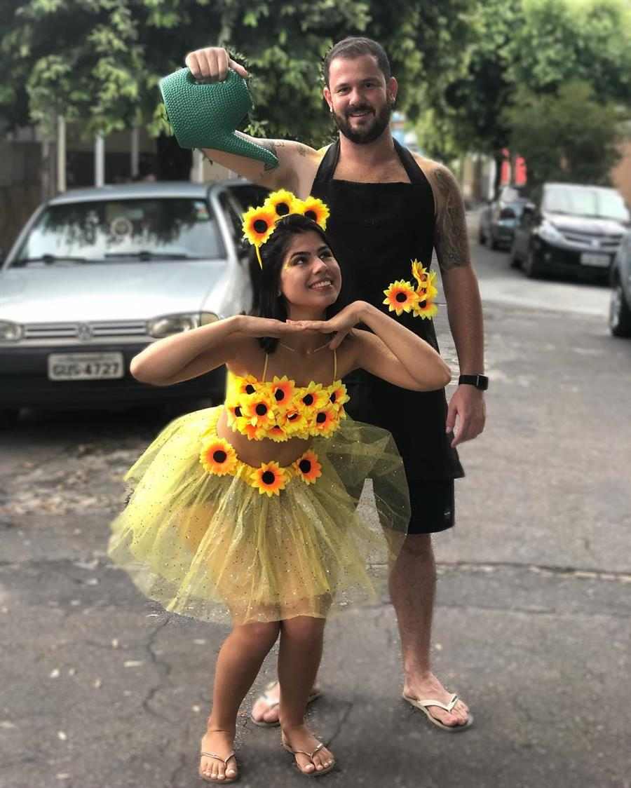 Disfraz de pareja girasol 