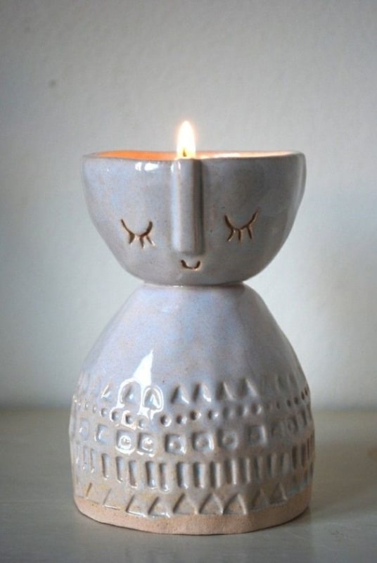 candelabro de cerámica creativo