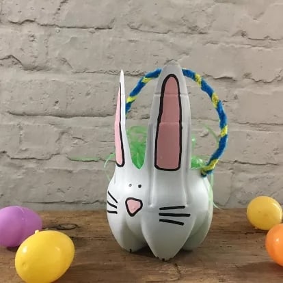 cesta para biberón para mascotas en forma de conejo