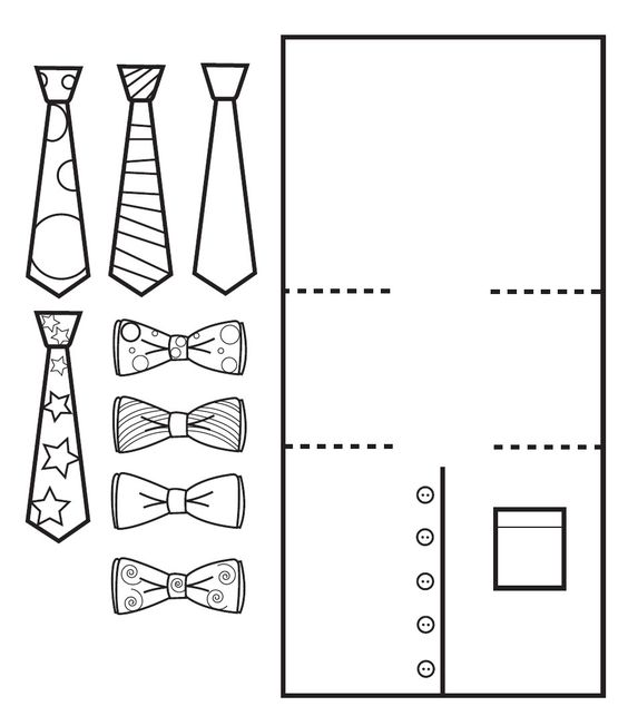 moldes de corbata para el día del padre
