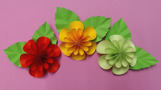 Lindas flores de papel