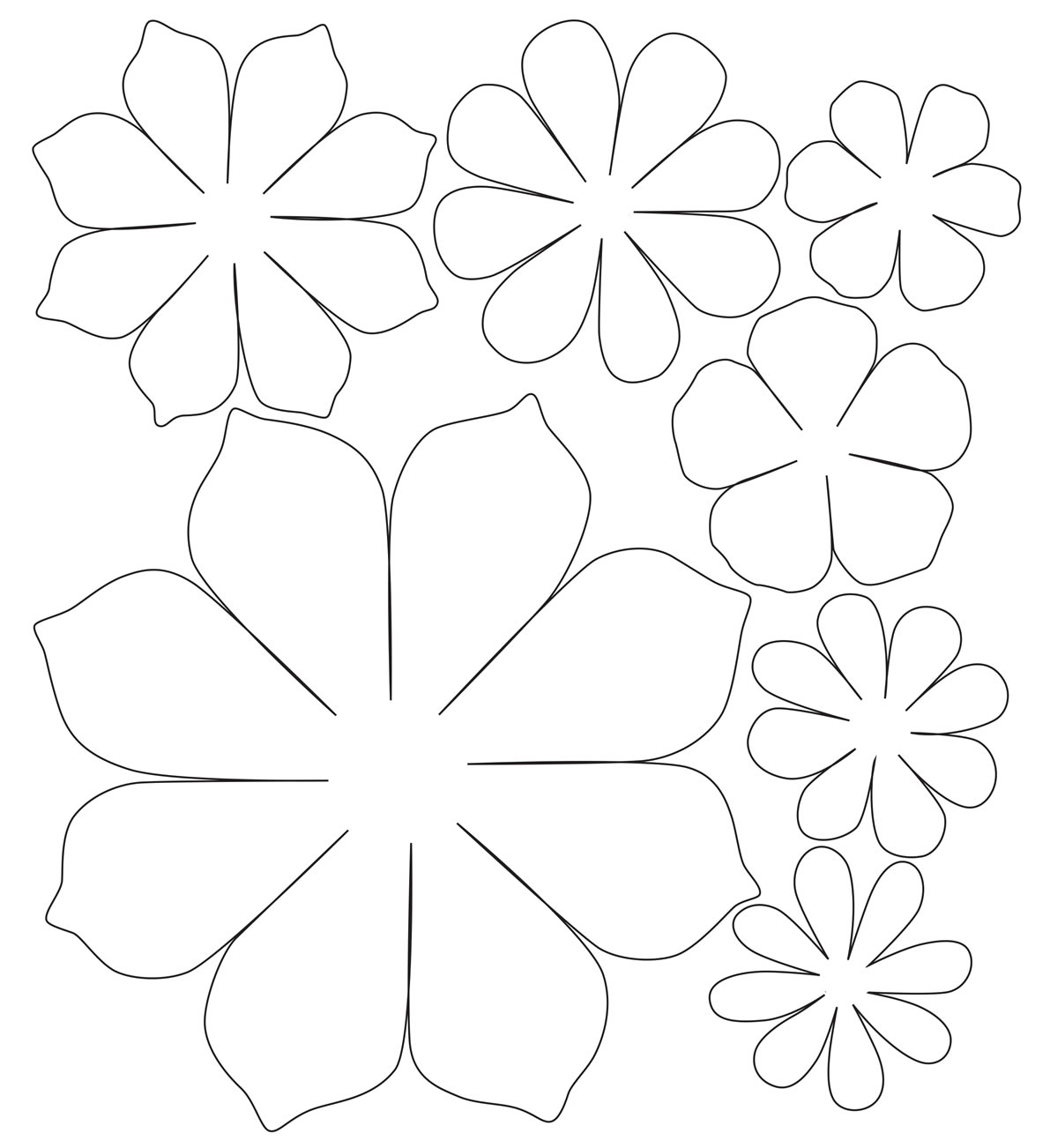 Molde de flor de papel fácil