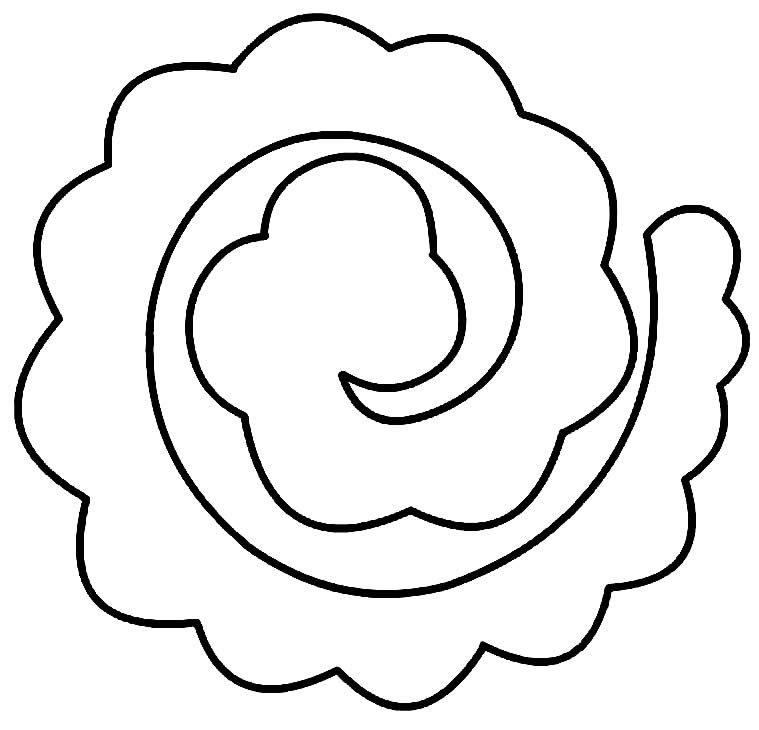 Molde para hacer flor en espiral