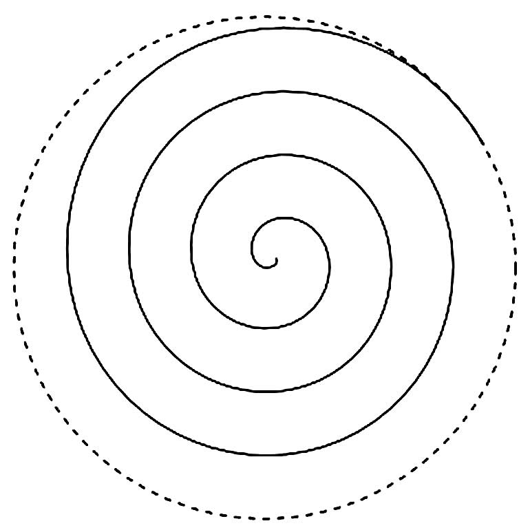 Molde para hacer flor en espiral