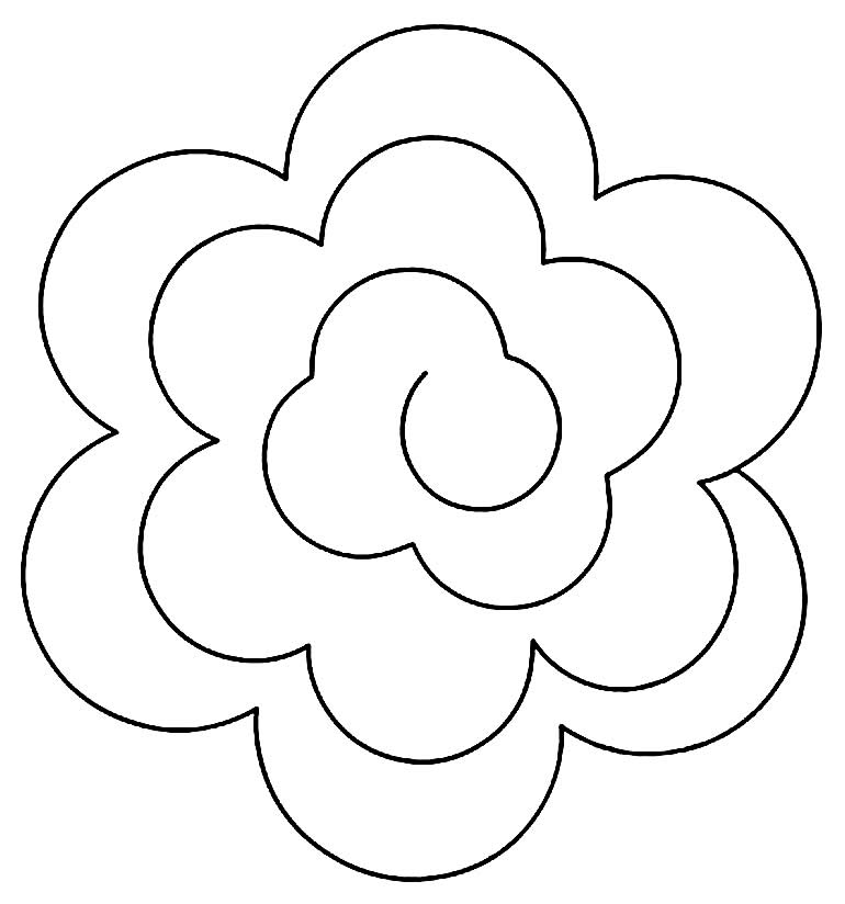 Molde de espiral de flores
