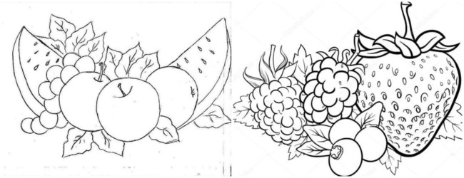 diseños de frutas para pinturas de tela