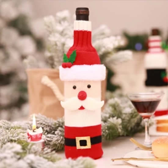 Ropa de Papá Noel para botellas