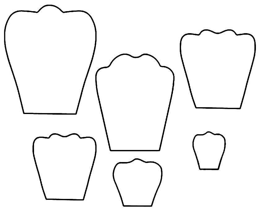 Moldes de pétalos para imprimir