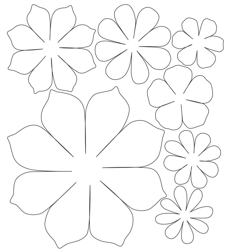 Molde de flor de papel fácil
