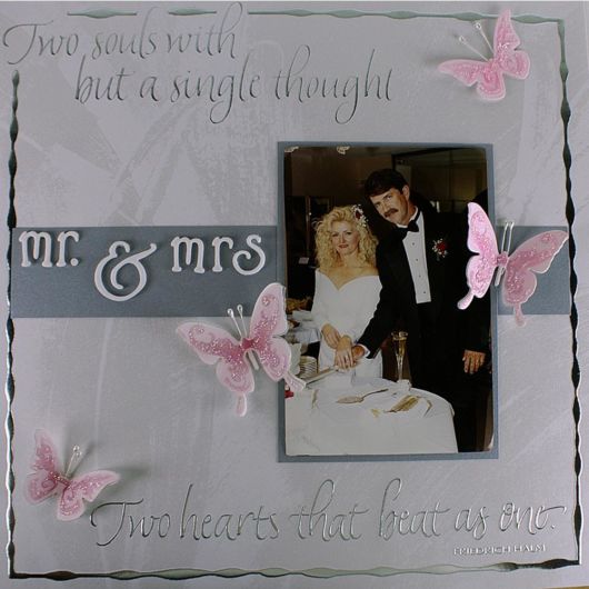 Scrapbook para boda con mariposas