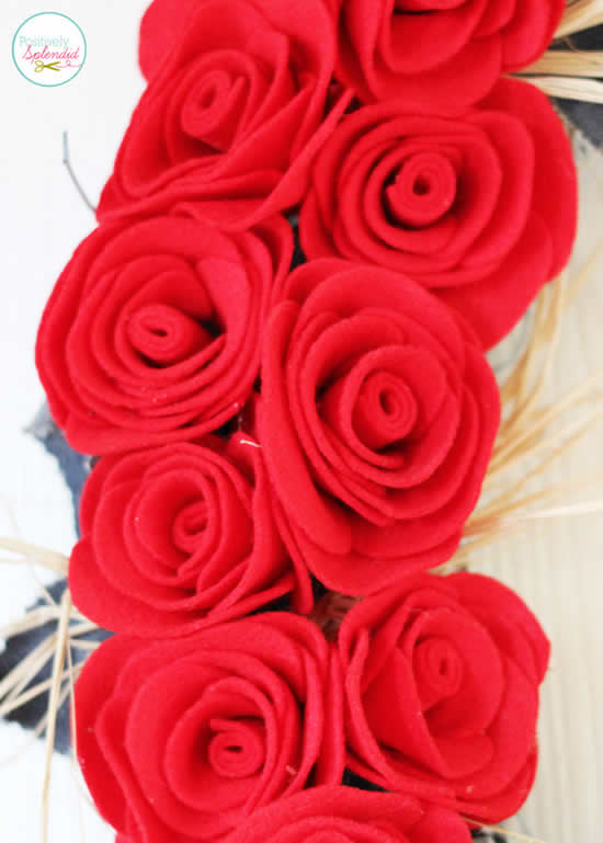 rosas de fieltro