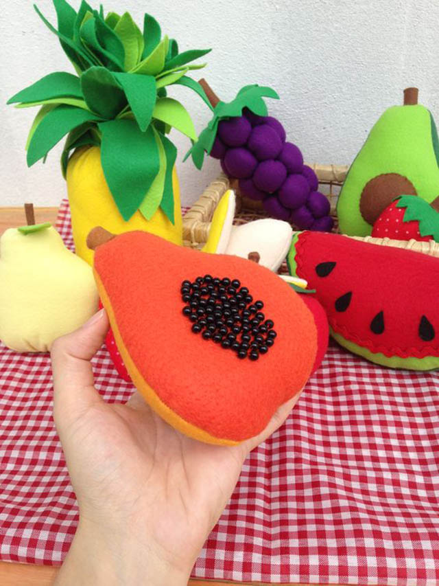 frutas de fieltro