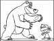 Dibujo de Masha y el oso para colorear