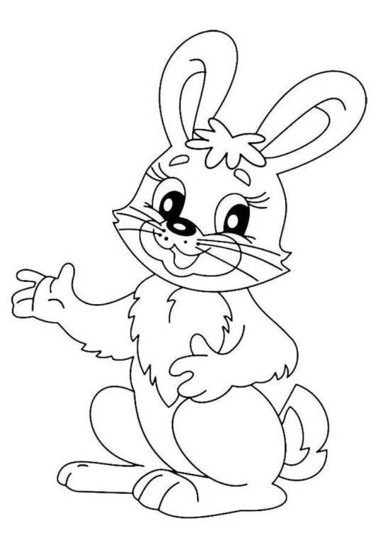 Dibujo de conejitos de pascua para colorear