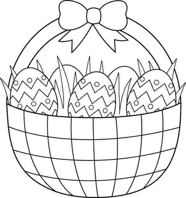 Dibujo de conejitos de pascua para colorear