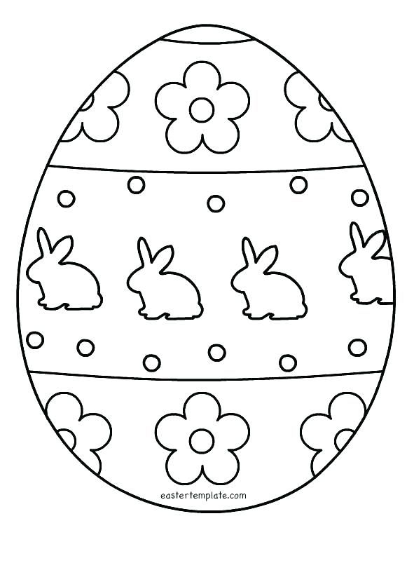 Dibujo de conejitos de pascua para colorear