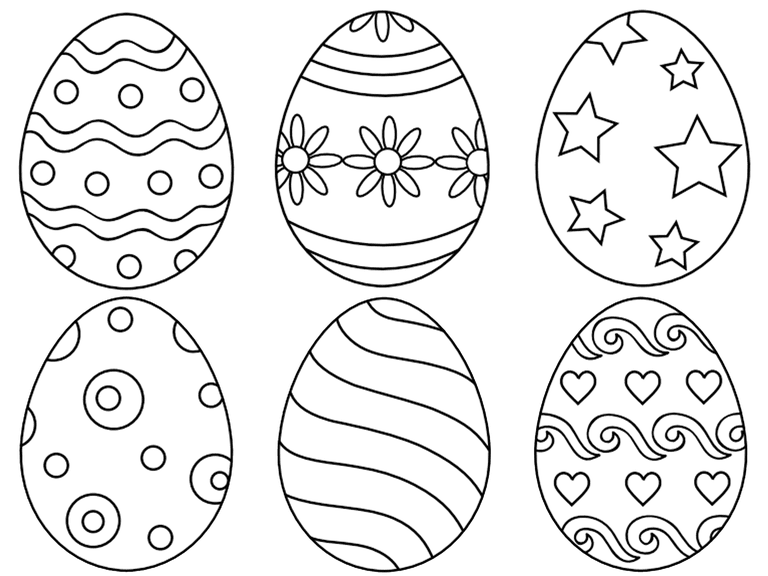 huevos de pascua para colorear