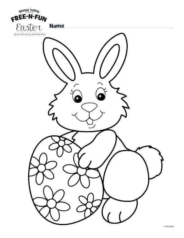 Dibujo de conejitos de pascua para colorear