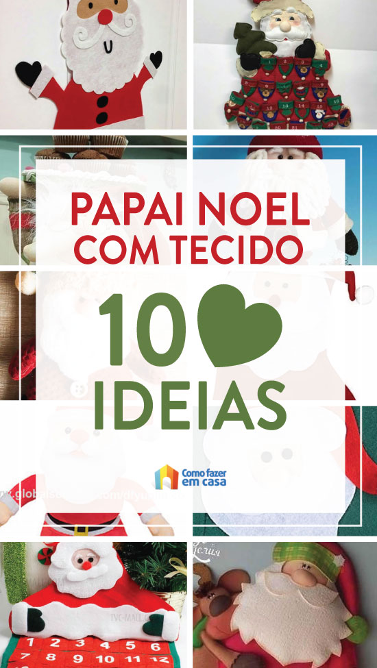 10 ideas de Papá Noel con tela