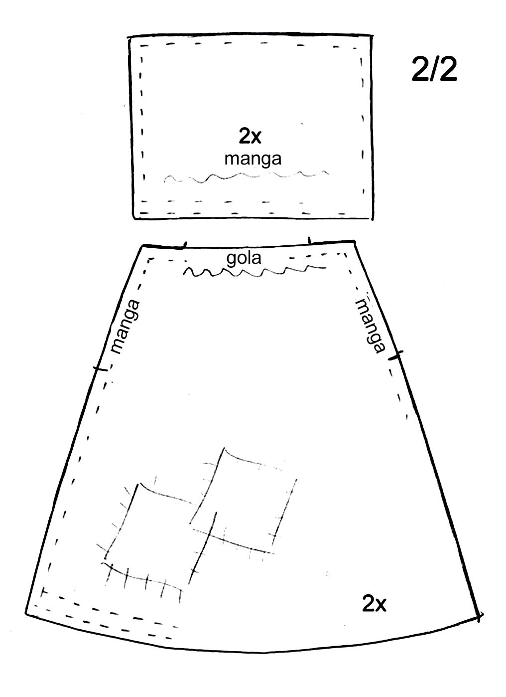 Plantilla de ángel de tela