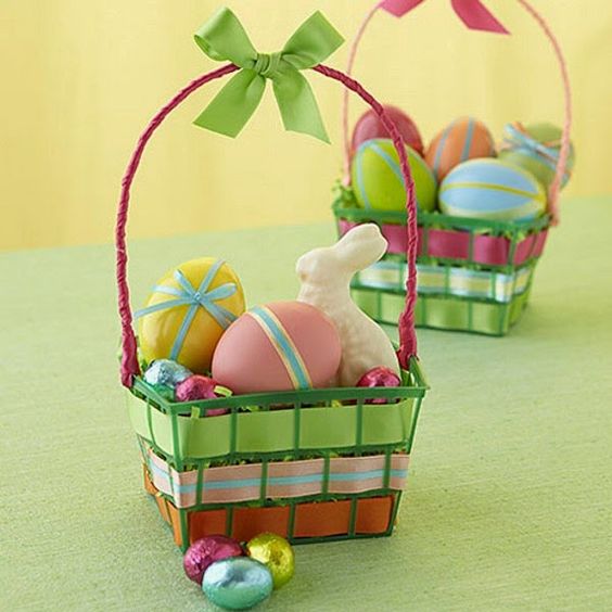 Ideas de canasta de Pascua de tela