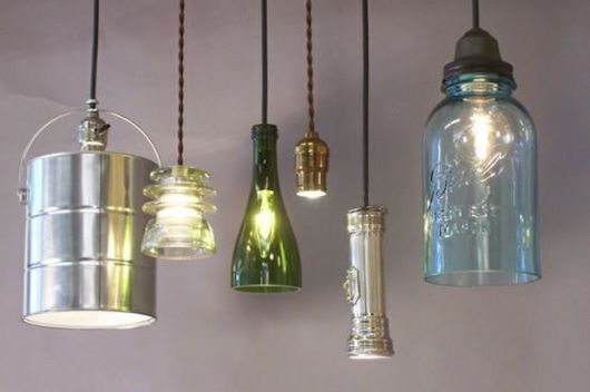 candelabros artesanales de botella de vidrio