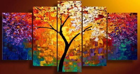 pinturas hechas a mano árboles