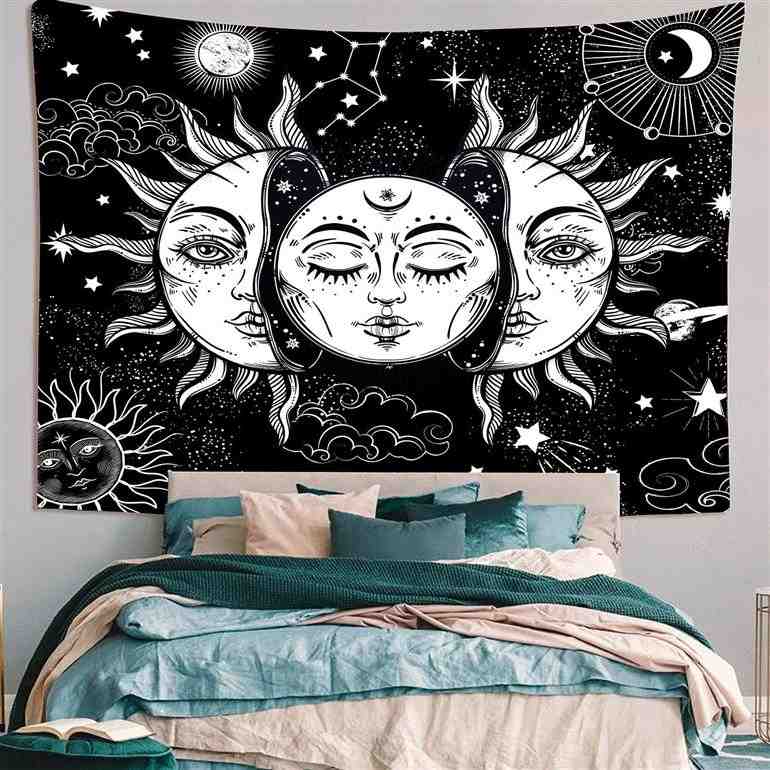 tapiz de pared sol y luna