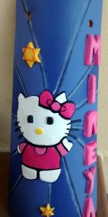 Teja decorada artesanal en relieve: Hello Kitty (Personalizable)